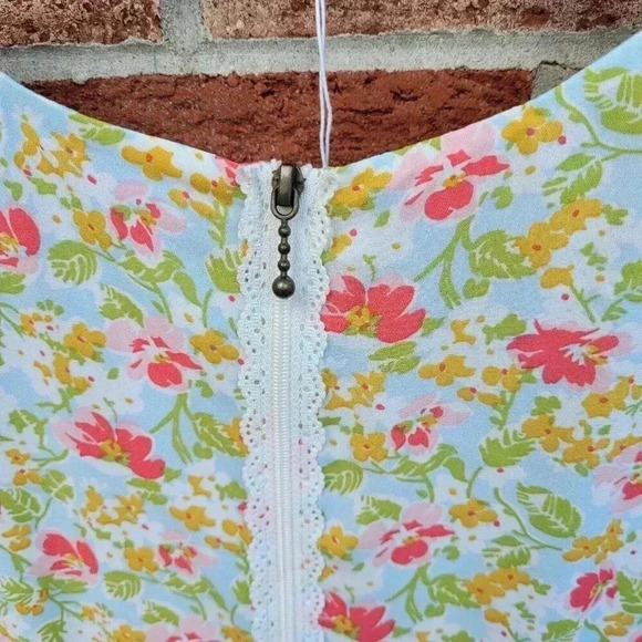 Matilda Jane Mini Dress Women's Size 6 Floral Back Zipper - Picture 3 of 6